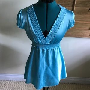 Satin Light Blue Princess Blouse